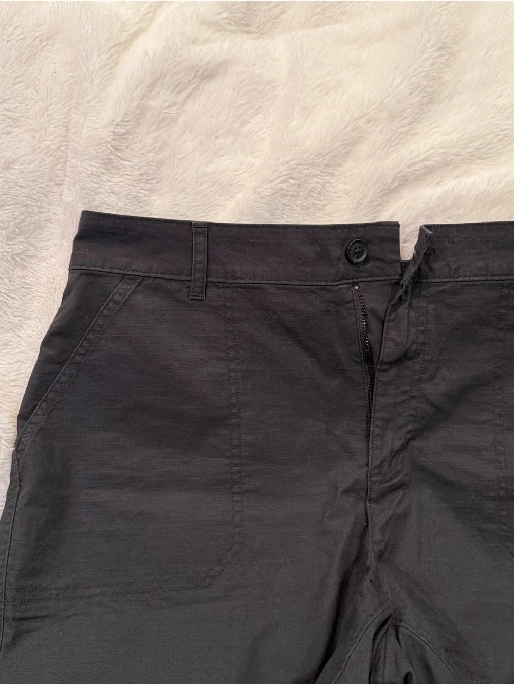 Eddie Bauer Black Flat-Front Performance Shorts